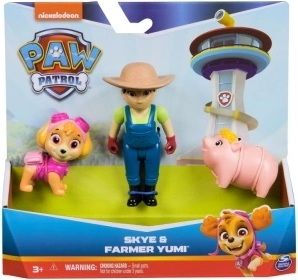 Sada figúrok LABKOVÁ PATROLA: Skye, farmárka Yumi a prasiatko