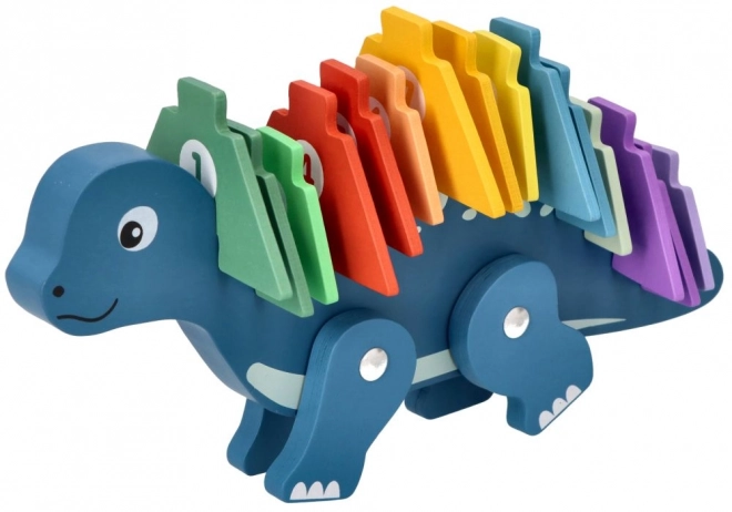 Wooden Dinosaur with Number Puzzles