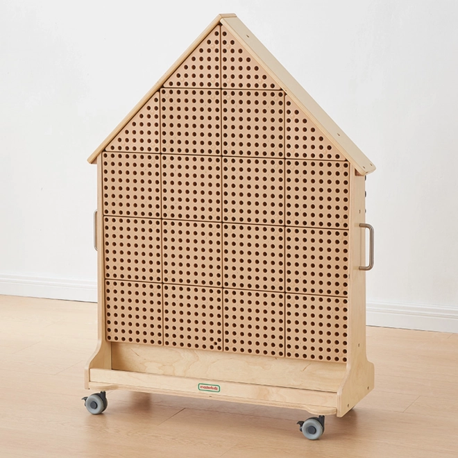 Wooden Standing Board STEM in House Shape