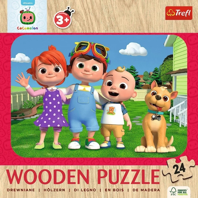 Wooden Puzzle Cocomelon: Happy Cocomelon 24 Pieces