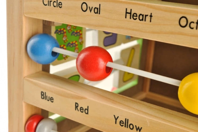 Wooden Push Walker and Educational Cube for Kids