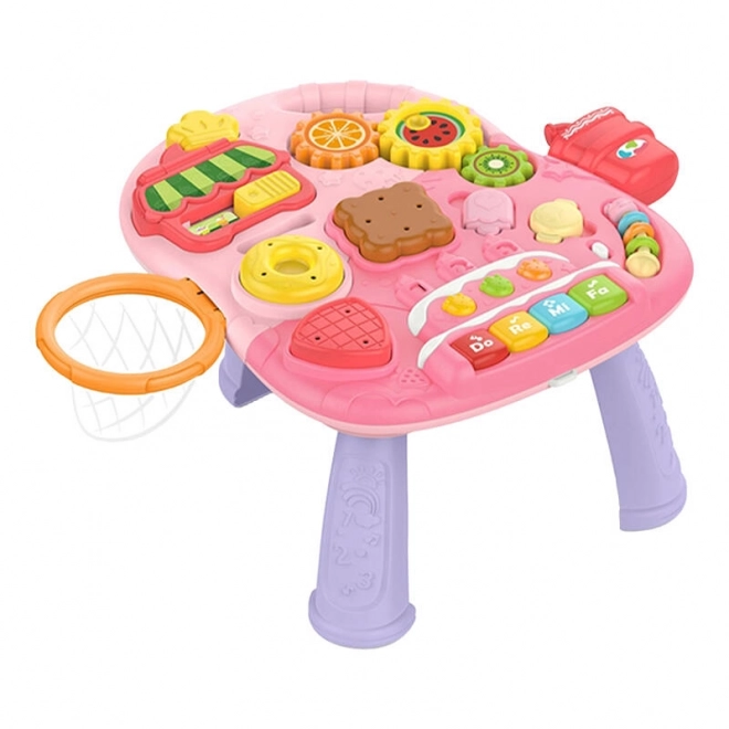 Interactive Educational 4-in-1 Table Pink Huanger