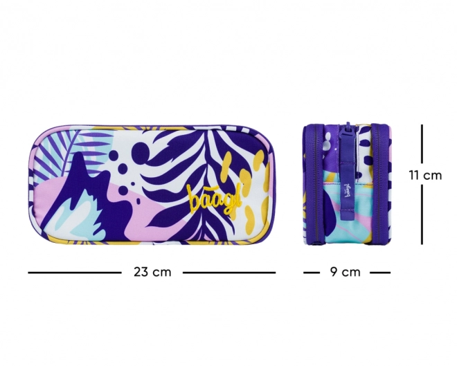 Baagl student pencil case violet