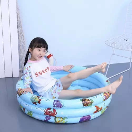 Inflatable Children's Pool with Soft Bottom