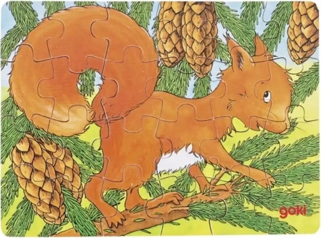 Wooden Forest Animals Deer Puzzle 24 Pieces