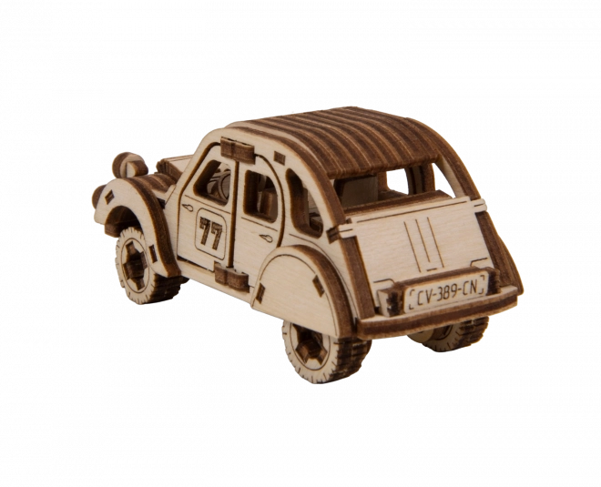 Wooden 3D Rally Car Model