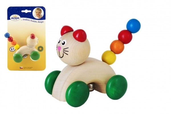 Detoa Wooden Cat Roller Toy