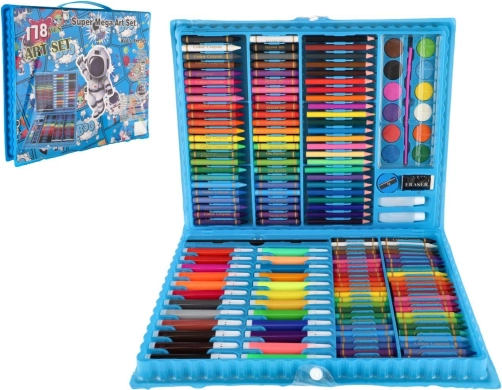Creative art box spazio – set da pittura 178 pz in valigetta di plastica