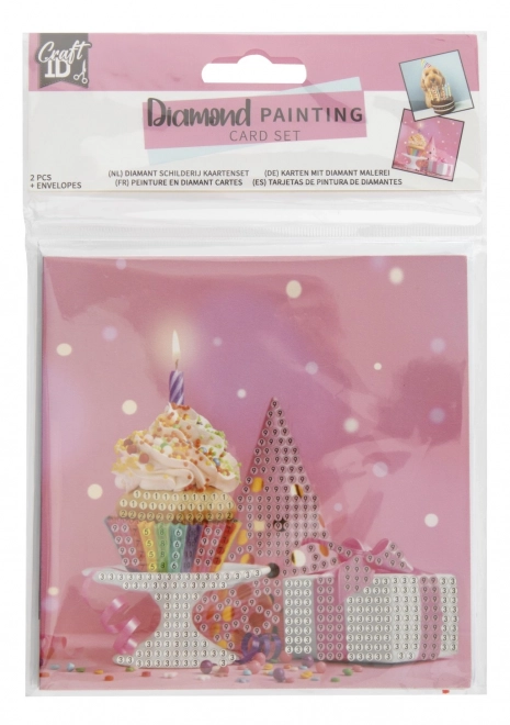 Stone Painting Diamond Cards 2 pcs 13x13 cm