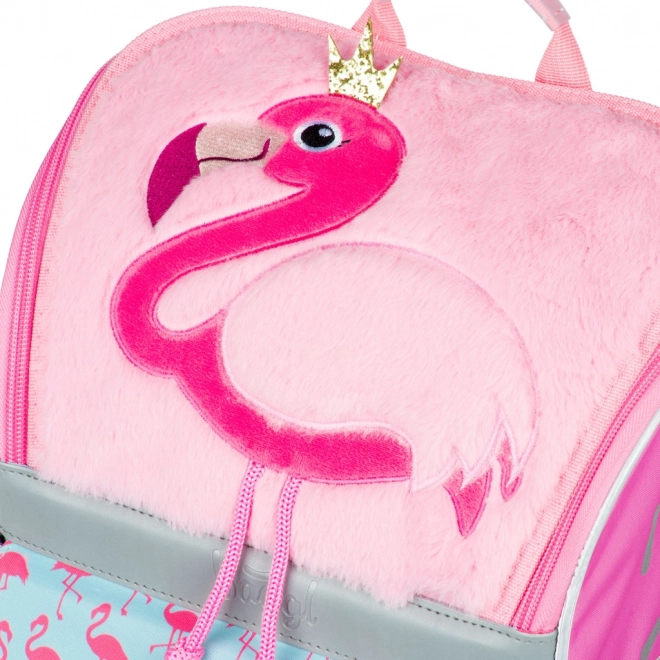 Baagl School Backpack Zippy Flamingo