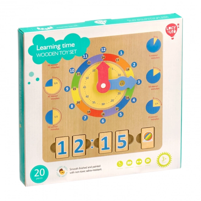 Educational Wooden Clock Learning Board