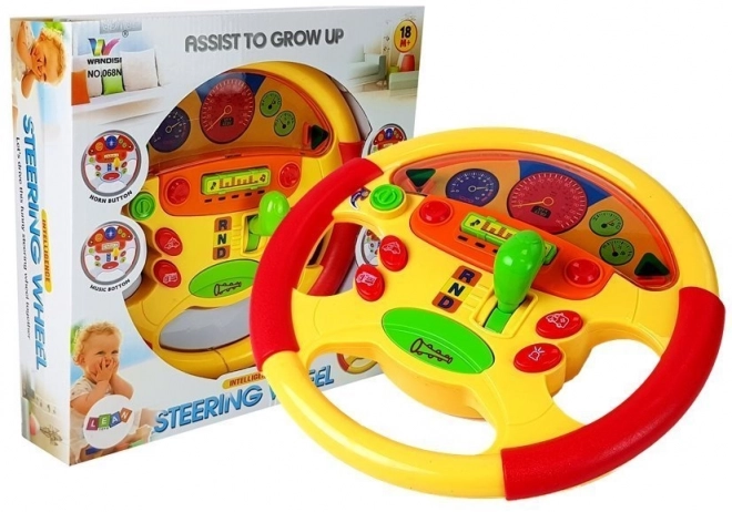 Educational Baby Steering Wheel with Light and Sound Effects