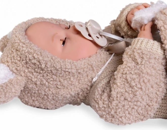 Poupée clignotante avec sons et corps doux 37 cm