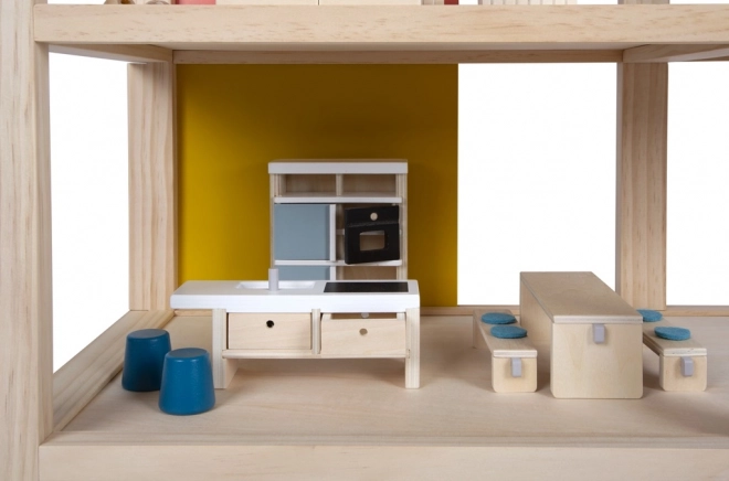 Small Foot Dollhouse with Furniture, Natural