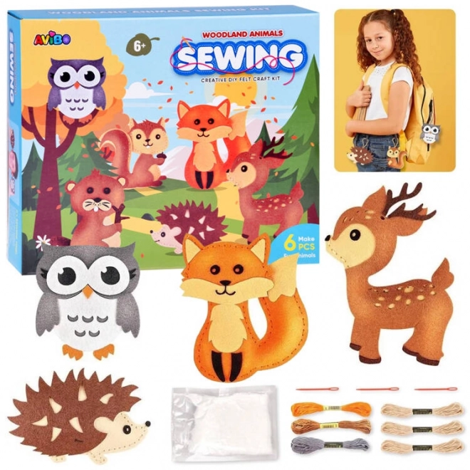 Creative Felt Animals Sewing Kit