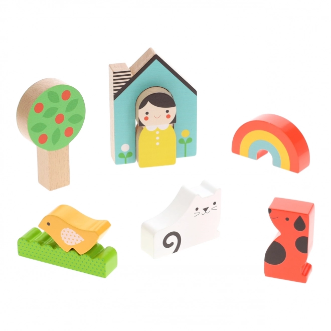 Colorful Wooden House Puzzle