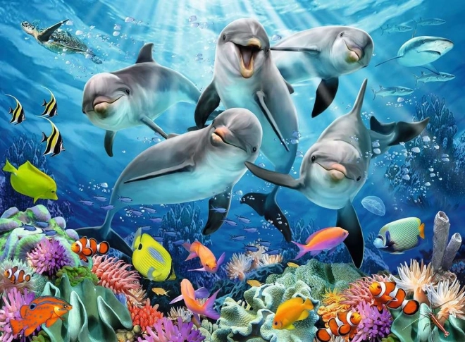 Dolphins at the Coral Reef Puzzle 500 Pieces