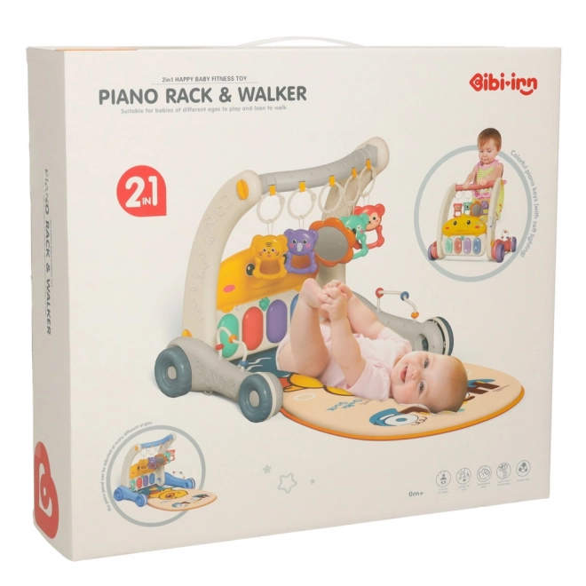 Educational Mat Walker and Piano Set 2-in-1 by Bibi-inn Pink