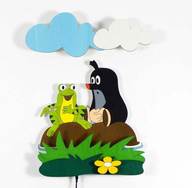 Children's LED Lamp with Mole and Frog