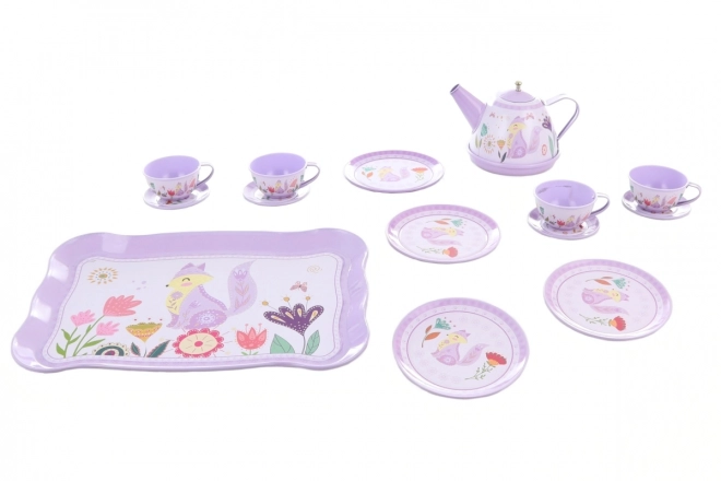 Purple Tin Tea Set