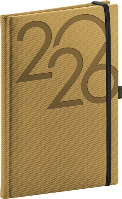 Agenda settimanale color oro 2026