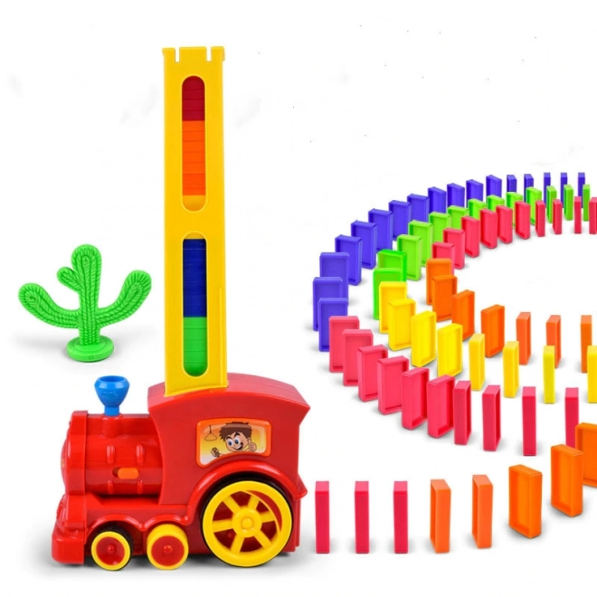 Colorful Domino Train Puzzle – Red