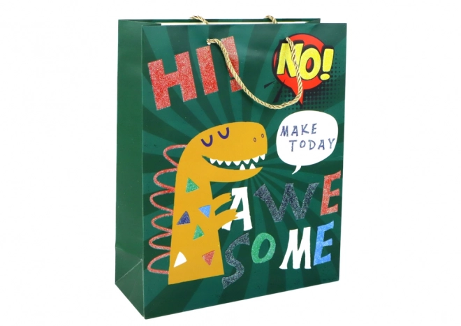 Green Dinosaur Gift Bag