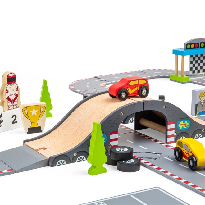 Bigjigs Racing Day Wooden Track Set