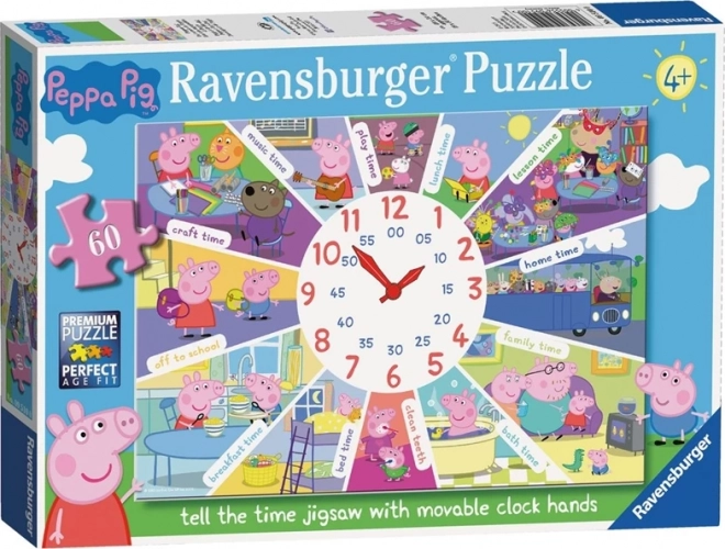 Peppa Pig Clock Puzzle XL 60 Pieces