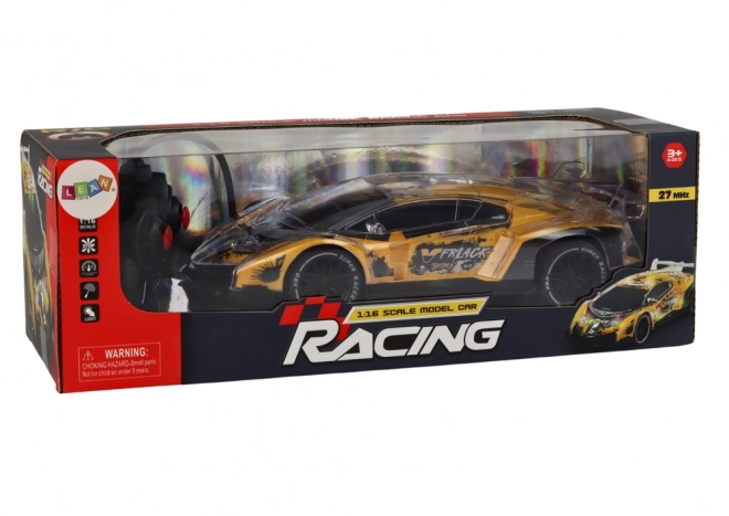 Yellow Remote Controlled Sports Car 1:16 Scale