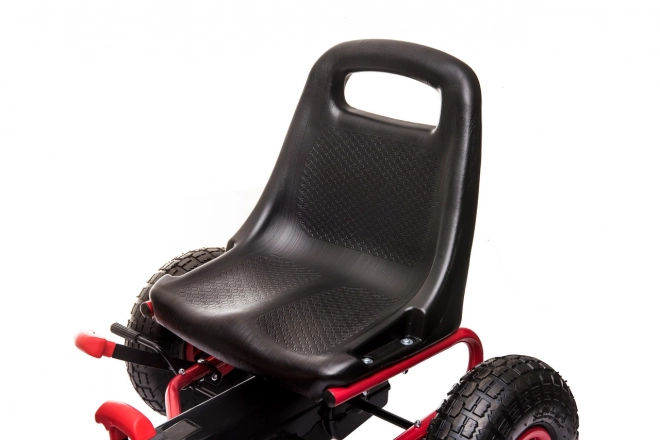 Pedal Go-Kart AIR Red for Kids with Hand Brake and Adjustable Seat