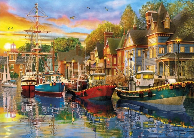 Sailboats at Sunset 2x500 Piece Puzzle