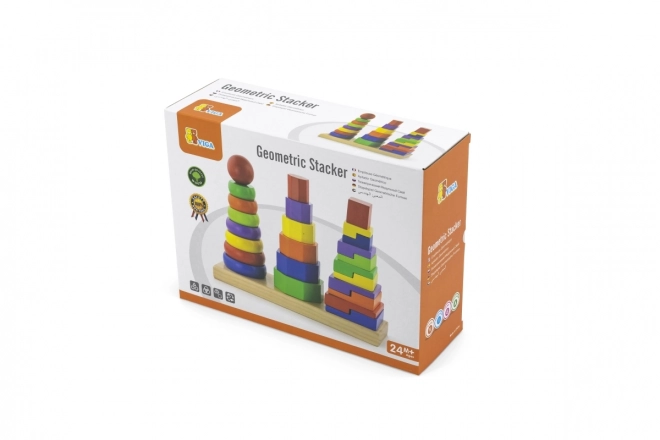 Wooden Stacking Pyramid Toy