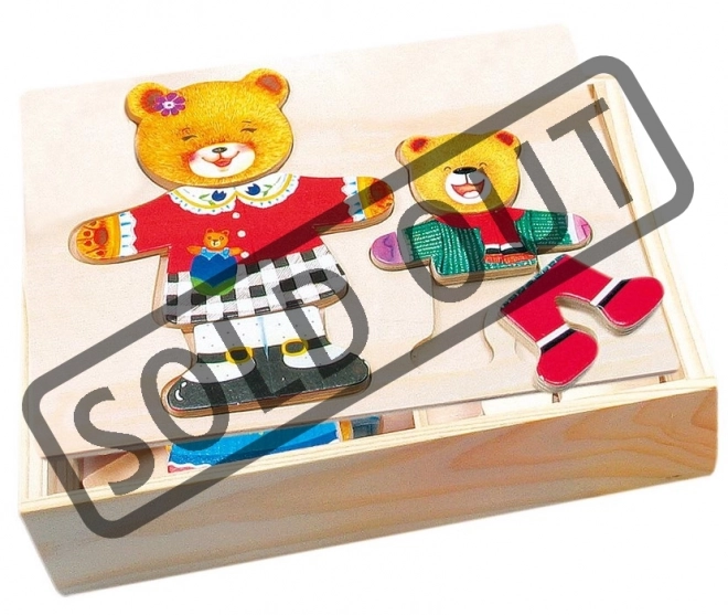 Bino Dress-Up Puzzle - Mama Bear and Baby Bear