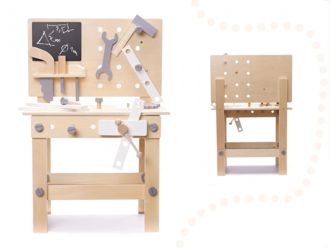 Wooden Workbench and Tool Set for Children