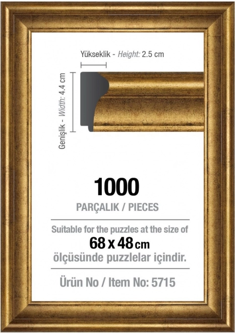 Gold Art Puzzle Frame 68x48cm