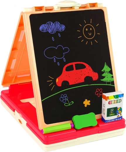Double-sided board for chalk and markers