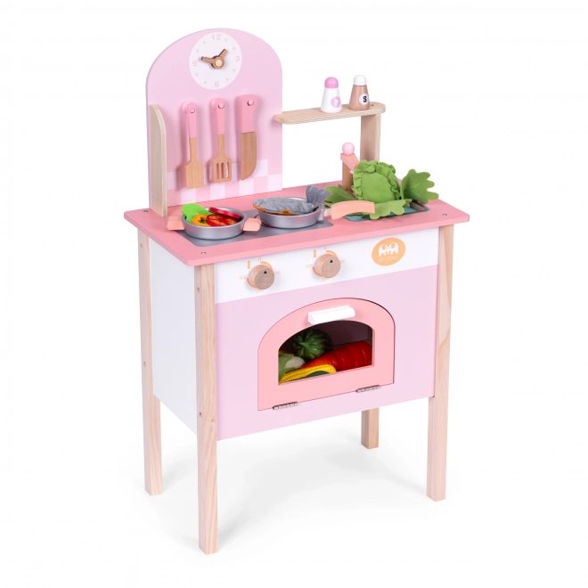 Children's Pink Play Kitchen with Accessories