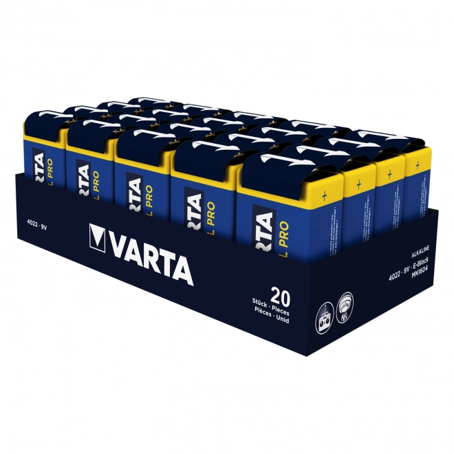 9V Alkaline Battery By Varta Industrial Pro