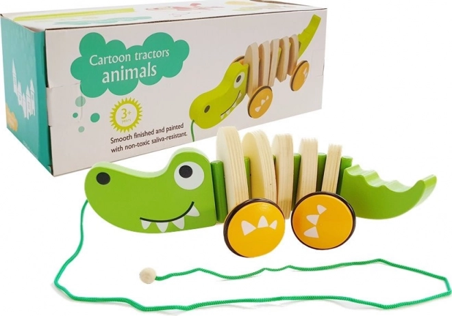 Wooden Pull Along Crocodile Toy