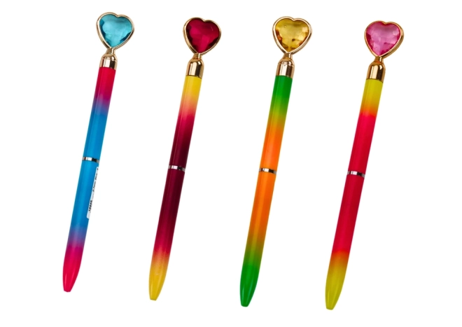 Elegant Heart Diamond Ballpoint Pen