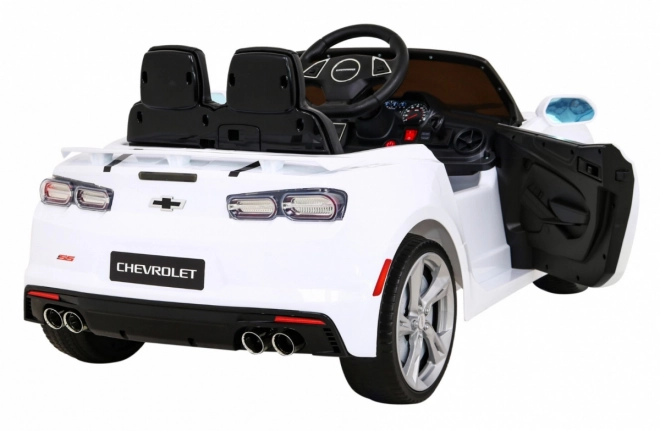 Chevrolet Camaro 2SS cu baterie + telecomandă + roți EVA + pornire ușoară + sunete și lumini – Bílá