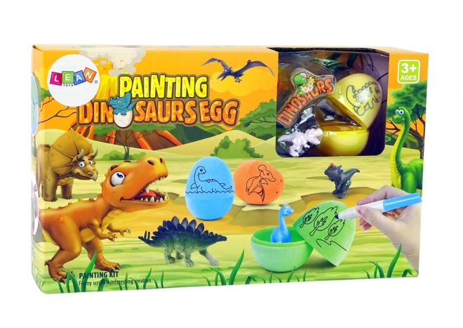 Creative DIY Dinosaur Eggs Painting Set with Transporter