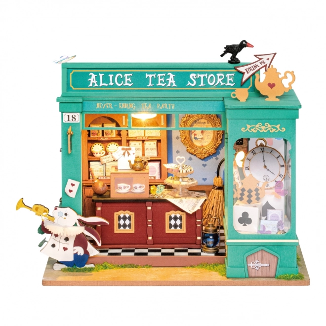 Robotime Rolife DIY House: Alice's Tea Store with LED Lighting