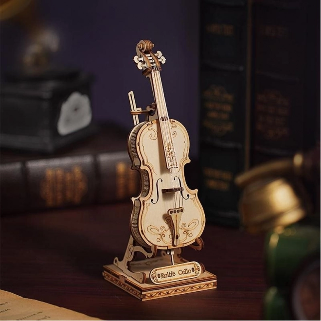 Robotic Wooden 3D Puzzle Cello