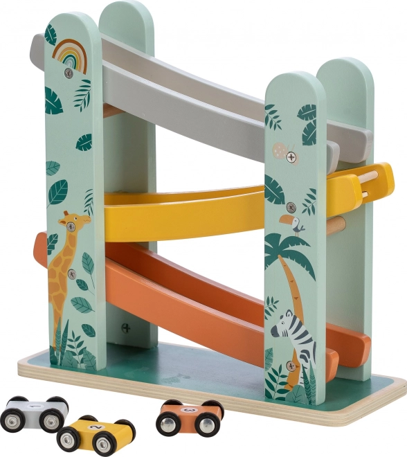 Free2play Wooden Racing Track with 3 Cars