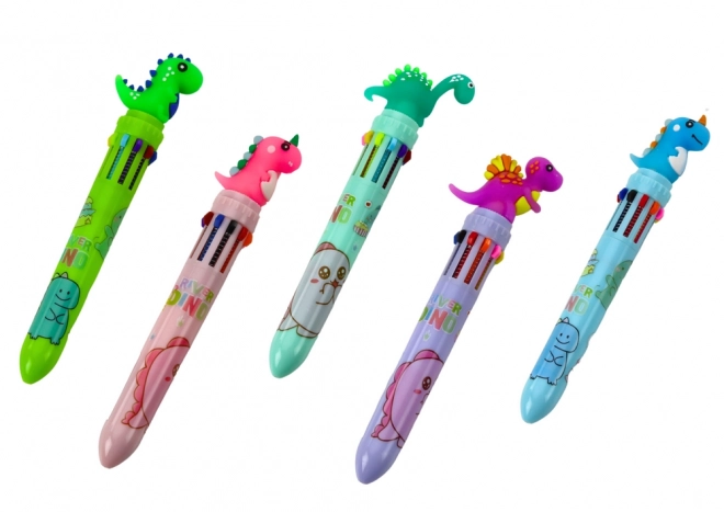 Multicolor Dinosaur Pen - Automatic 10 Colors Mix