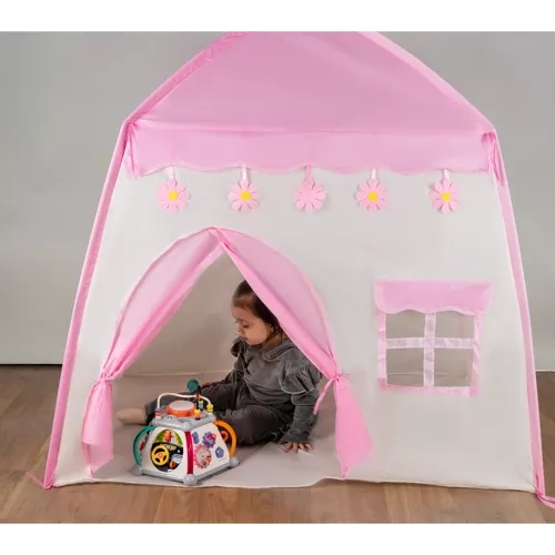 Kids Tent with Fairy Light Garland