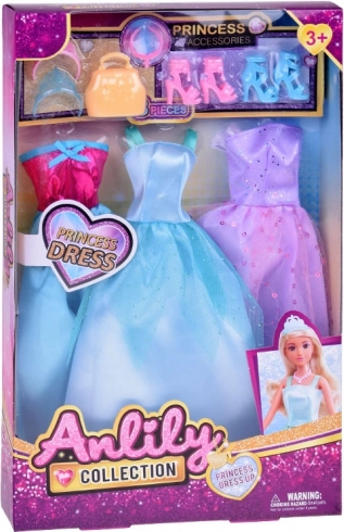 Set di abbigliamento alla moda per bambole con abiti, gioielli e accessori
