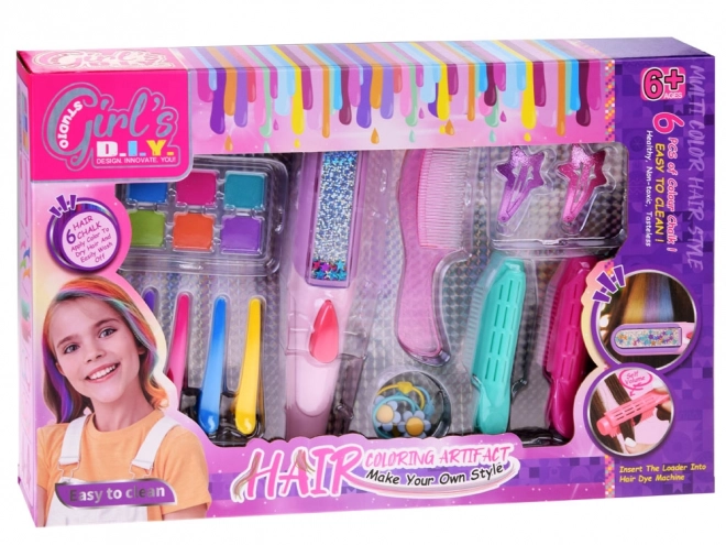 Colorful Hair Chalk Styling Set for Kids